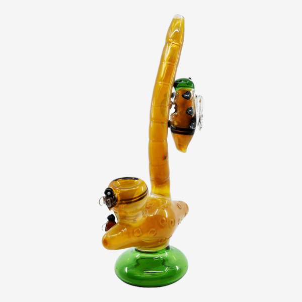 9″ GOLD FUMING BUBBLER WITH MULTI HONEY BEE WATER PIPE - Image 2